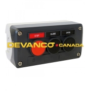 Push Button Control Station 3-Button Surface Mount NEMA 4/12 O/C/S  Black Black Red