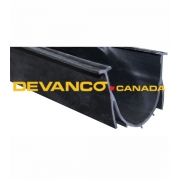 Bottom U-Rubber 3" Dual Fin Black 200' Long