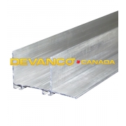 Aluminum Bottom Retainer 1 3/4" U-Shape with Reinforcement 8 ft**Actual Length 8'2"***