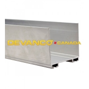 Aluminum Bottom Retainer U-Shaped 24' Long  *** 24' is DISC