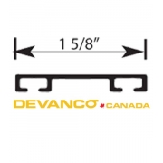 Aluminum Bottom Retainer Flat Fits Doors 1-5/8 to 1-3/4" Thick**Actual Length 24'4"