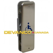 Jamb Push Plate SS with Handicap Logo Only