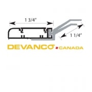Residential Side & Top PVC Weather-Strip with cap 18' Long - White (W)