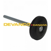Roller 3" UHMW 7-1/4" Stem Rubber