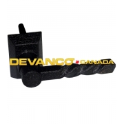 Decorative Dummy Solid L-Handle Black  Sold per piece