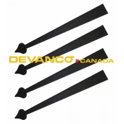 Magnetic Hinge Strap 18" Black Set of 4