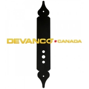 Decorative Hardware Escutcheon Plate Spade Steel Black