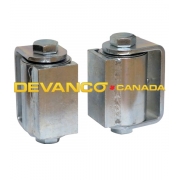 LiftMaster  HD Roller Cage Bearing Hinge Flat Mount Both Sides Prime Coated Sold in Pairs