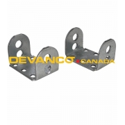 Bottom Bracket with Removable Roller Carrier Commercial 2" & 3" 2-Hole BB-6 Pair *Includes (1) Right and (1) Left Bracket (2) U-Brackets (2) Clevis Pins (2) Cotter Pins*