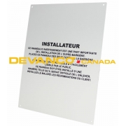 LiftMaster Warning Sign Aluminum French