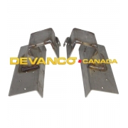 Stainless Steel  Low Headroom Bottom Fixture 2-3" Door 2-3" Track Single End Stile Sold per Pair