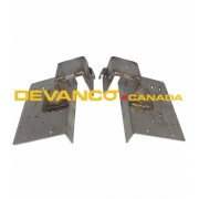 Stainless Steel  Low Headroom Bottom Fixture 2-3" Door 2-3" Track Double End Stile Heavy-Duty Sold per Pair
