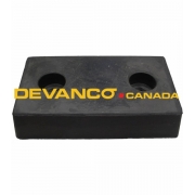 Molded Rubber Bumper Black 18" L x 8" W 2" Projection 2-Hole Sold Individually