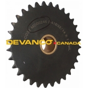 Double Sprocket 41B14 / 41A32 with 1" Bushing