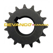 Sprocket 40B15 1" Bore 1/4" KW 2SS