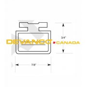 Miller Edge 2-Wire Black Left Hand Outlet 7/8" wide x 3/4" high Sold by the Foot