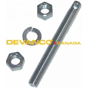 Micanan 3/8" Take-Up Bolt c/w 2 Hex Nuts & 1 Lock Washer