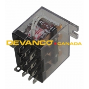 Micanan Reversing Relay 24VAC Coil 4-Pole QPDT 14-Pin Flange Mount