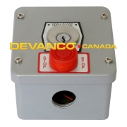Micanan Key Switch O/C w/Stop Btn Tamper Proof Nema 4 Surface Mount