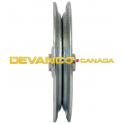 Pulley 4" Zinc Plated Steel