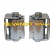 LiftMaster  HD Roller Cage Bearing Hinge Flat Mount Both Sides Prime Coated Sold in Pairs