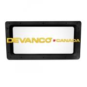 Elton Commercial Window for Flush Doors 2" thick 1224 Black Frame Sealed Glass