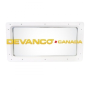 Elton Commercial Window for Flush Doors 2" thick 1224 White Frame Sealed Glass