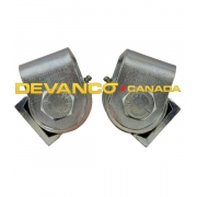 LiftMaster  HD Roller Cage Bearing Hinge Flat Mount Both Sides Prime Coated Sold in Pairs