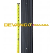 Devanco Bottom Vinyl U-Rubber 4" Black 250' spool