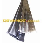 Commercial Side & Top Weather-Strip 18' Long Aluminum / Vinyl