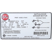 Lynx  Electric Motor 3/4 HP 115/230V 1 Ph