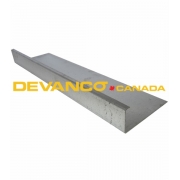 End Cap Steel 18G 21" Double 1-3/4"