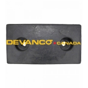 Molded Rubber Bumper Black 18" L x 10" W 4" Projection 2-Hole Sold Individually