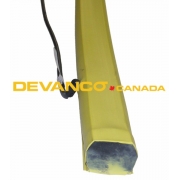 Miller Edge Yellow Left Hand Outlet 2-Wire 2" wide x 1-1/2" high Sold by the Foot
