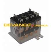 Micanan Reversing Relay 24VAC Coil 4-Pole QPDT 14-Pin Flange Mount