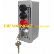 Exterior Control Station 3 Button N4 with Mortise Lockout in Metal Enclose