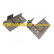 Stainless Steel  Low Headroom Bottom Fixture 2-3" Door 2-3" Track Single End Stile Sold per Pair