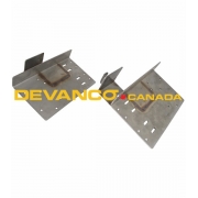 Stainless Steel  Low Headroom Bottom Fixture 2-3" Door 2-3" Track Double End Stile Heavy-Duty Sold per Pair