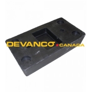 Molded Rubber Bumper Black 18" L x 8" W 2" Projection 2-Hole Sold Individually
