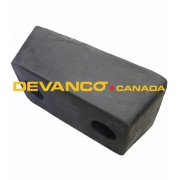 Molded Rubber Bumper Black 18" L x 10" W 6" Projection 2-Hole Sold Individually