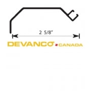 Aluminum Retainer only for Light Brush 6' Long Reverse Angle
