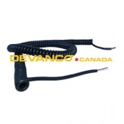 Black Coil Cord 2-Wire 18-ga 20 ft. Extended Curly Cord