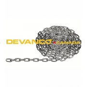 Wheel Chock Tie Back Chain 15 ft Long 3/16" Galvanized w/ Quick Links