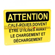 Econo Caution Sign French 14" x 10"