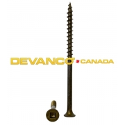 Fasteners  Wood Screw #8 x 3" Flat Head Course Thread Zinc Plated 1000/Box