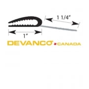 Commercial Side & Top PVC Weather-Strip Clip-On 24' Long