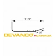 Commercial Side & Top PVC Weather-Strip Reverse Angle 3" Track  Bolt On 13' Long - Black