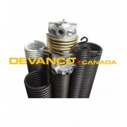 Galvanized Torsion Spring .306 x 3-3/4 x 44" L with Cones LHW