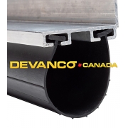 Devanco Bottom Vinyl U-Rubber 4" Black 250' spool