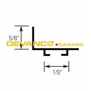 Miller Edge PVC Mounting Channel "L" Shape Sold by the Foot *** Disc.  Repl by ME210-C3